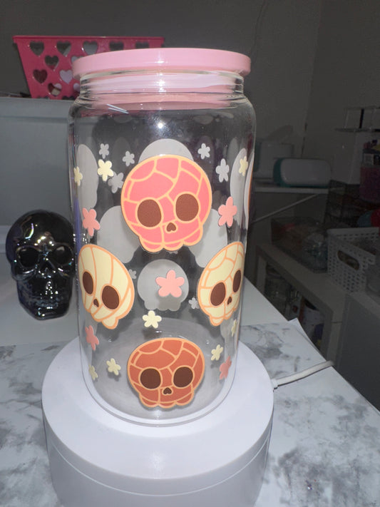 Skull Concha Glass Tumbler