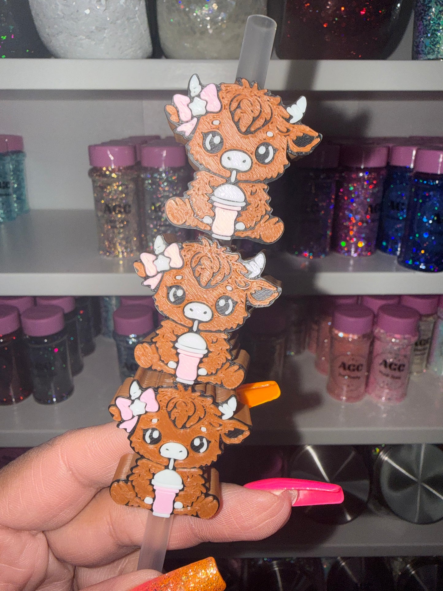 Coffee Cow Straw Topper