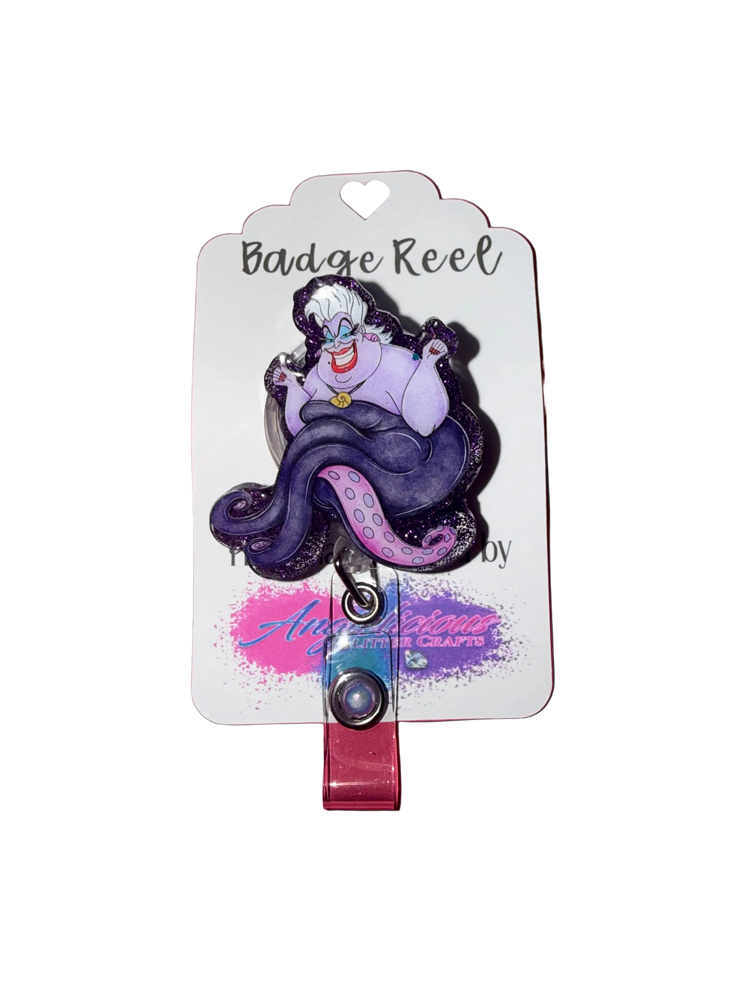 Ursula Glitter Badge Reel