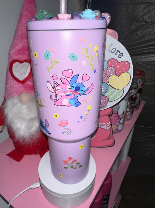 Purple Alien Stainless Steel Tumbler