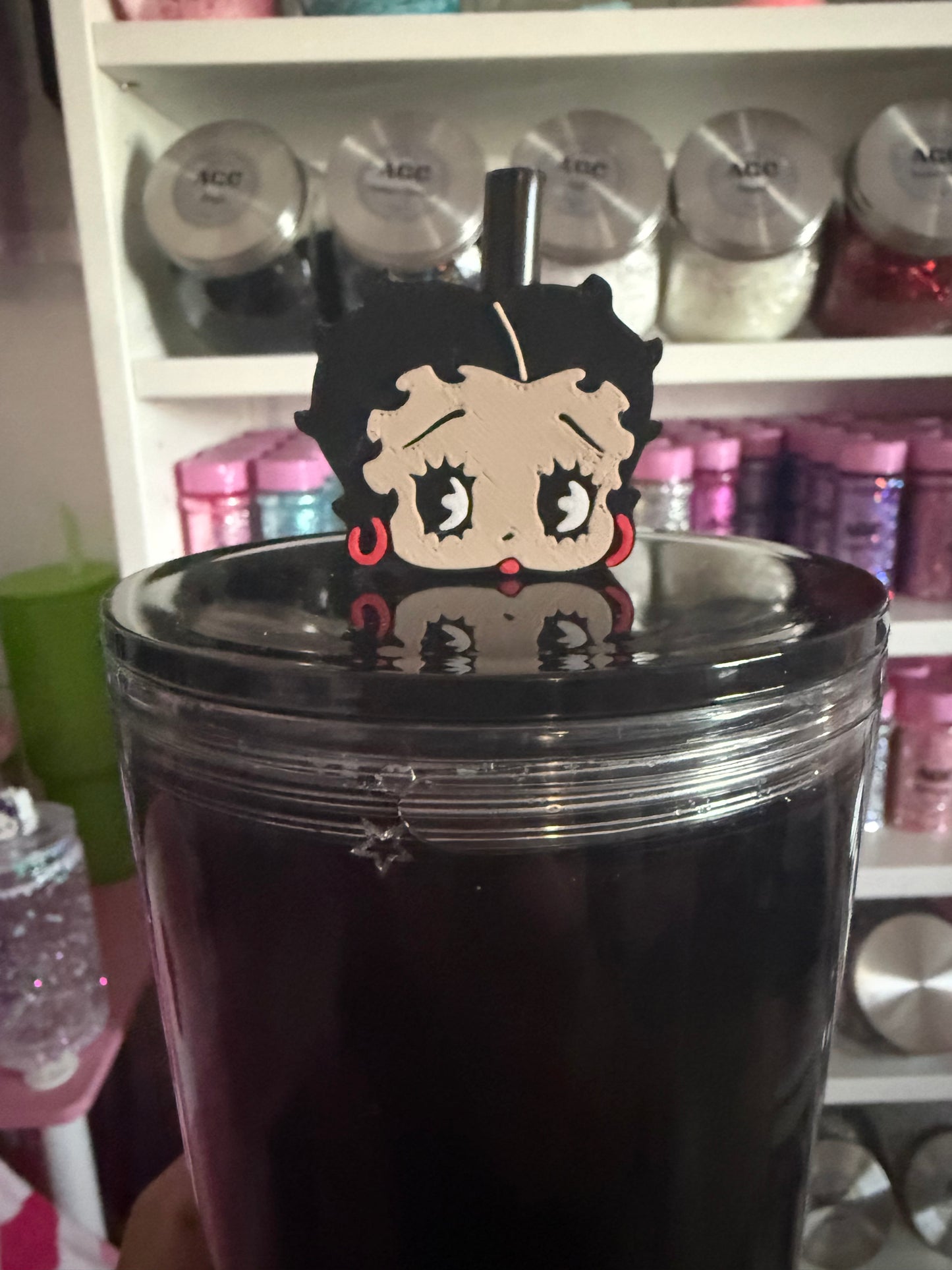 Betty Boop 3D Straw Topper