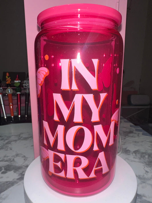In My Mom Era Glass Tumbler