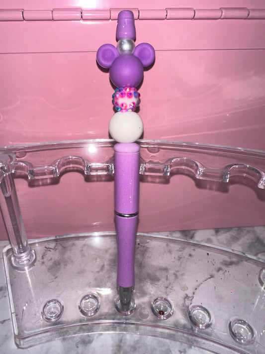 Purple Beaded Pen