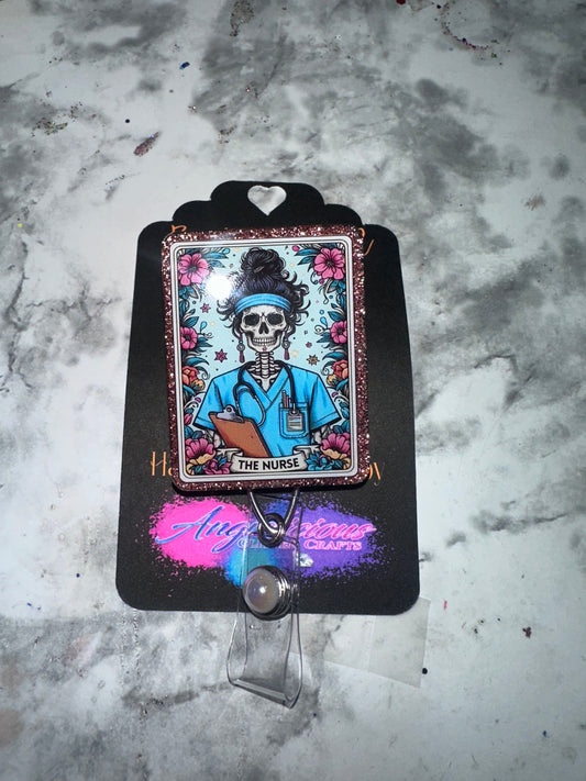 Nurse Skeleton Badge Reel