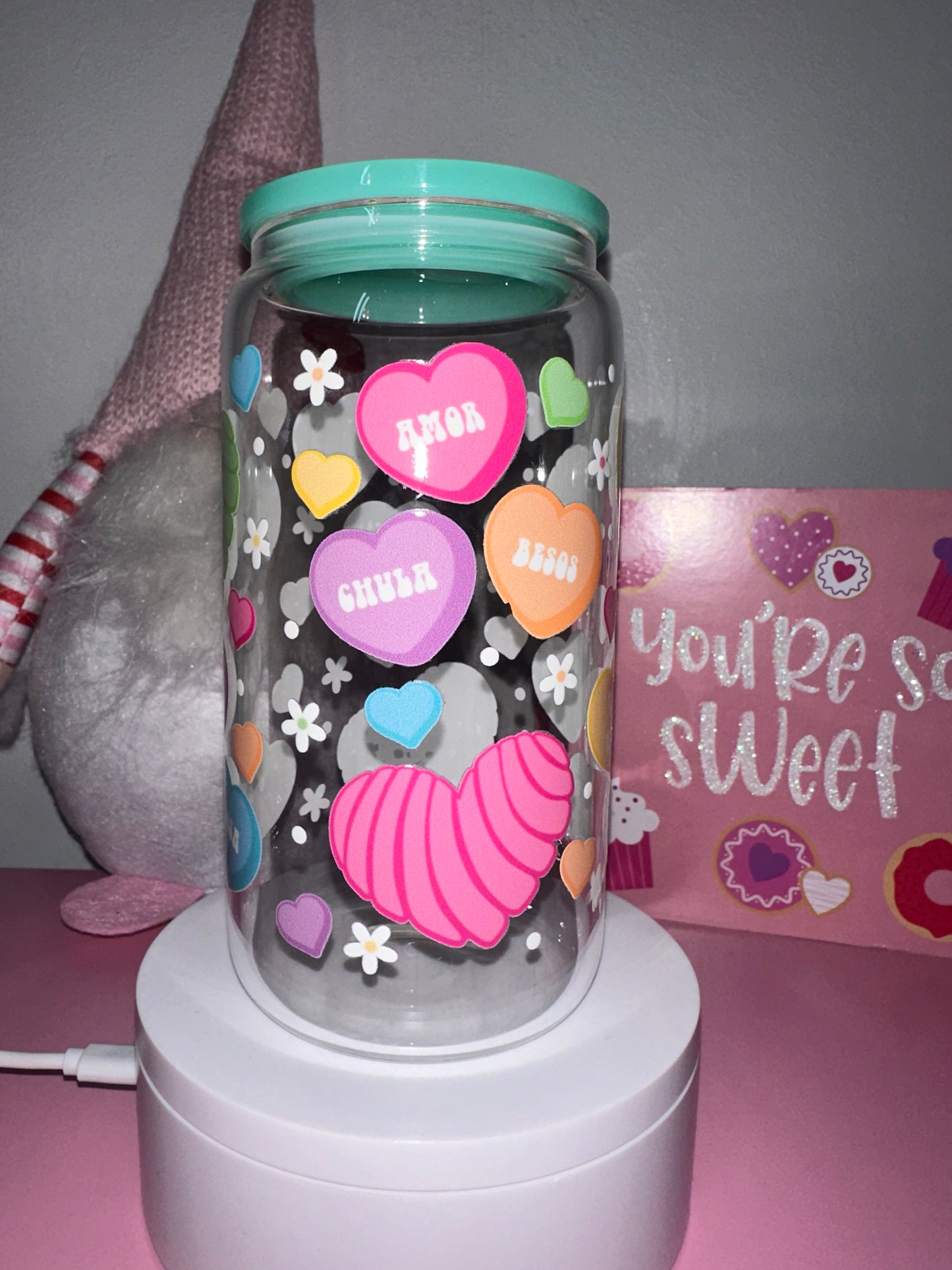 Valentine Conchas Glass Tumbler