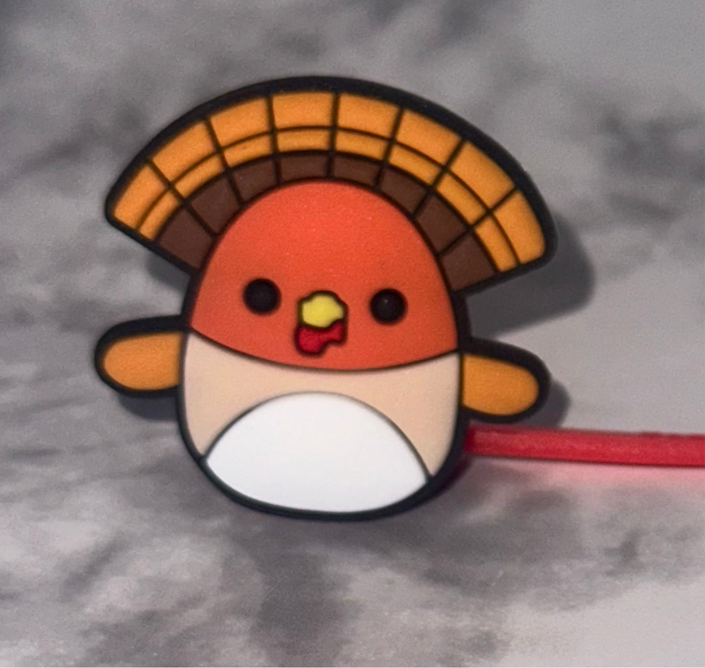 Cute Turkey Straw Topper