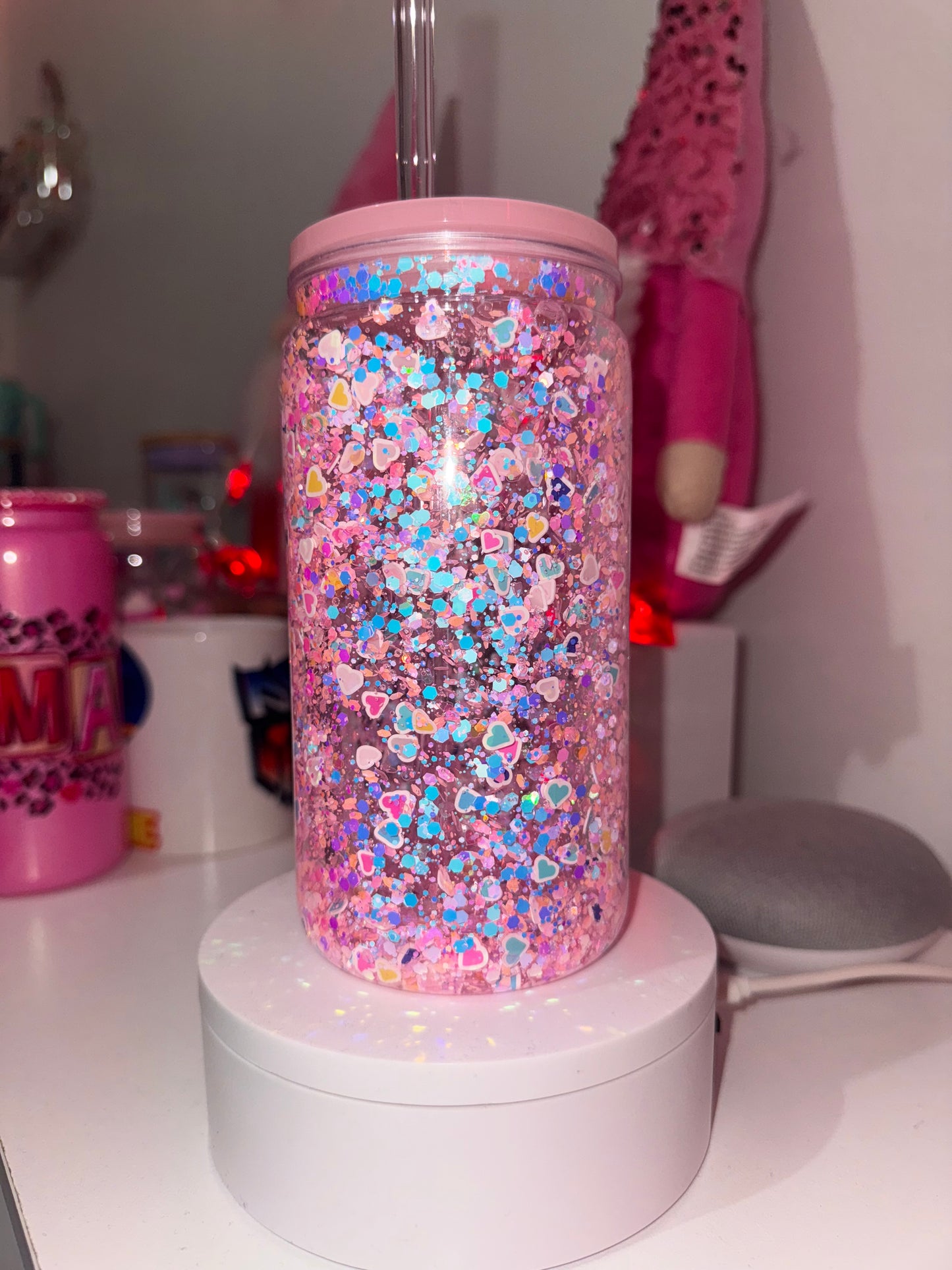 Pretty in Pink Snow Globe