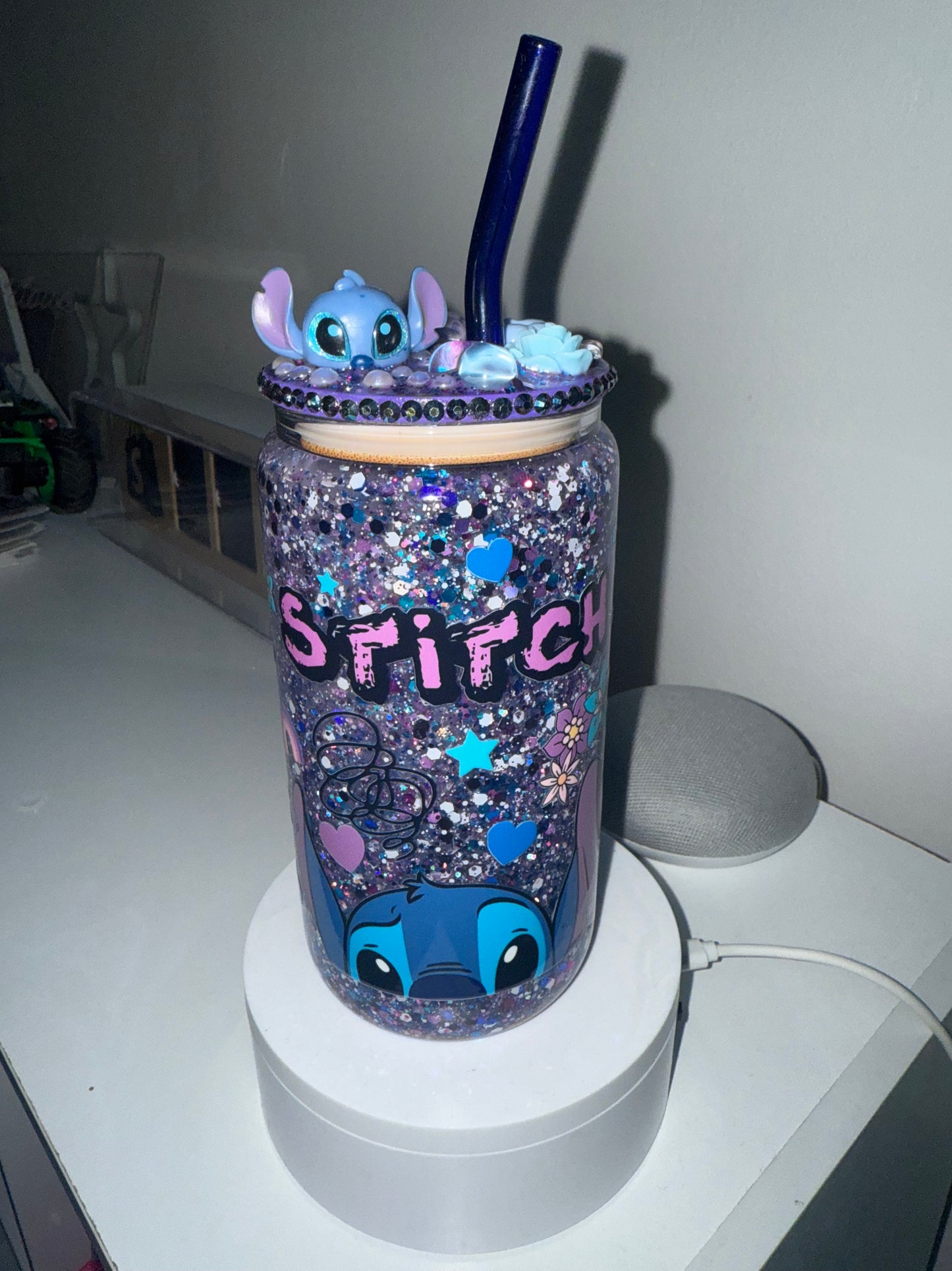 Blue Alien Snow Globe