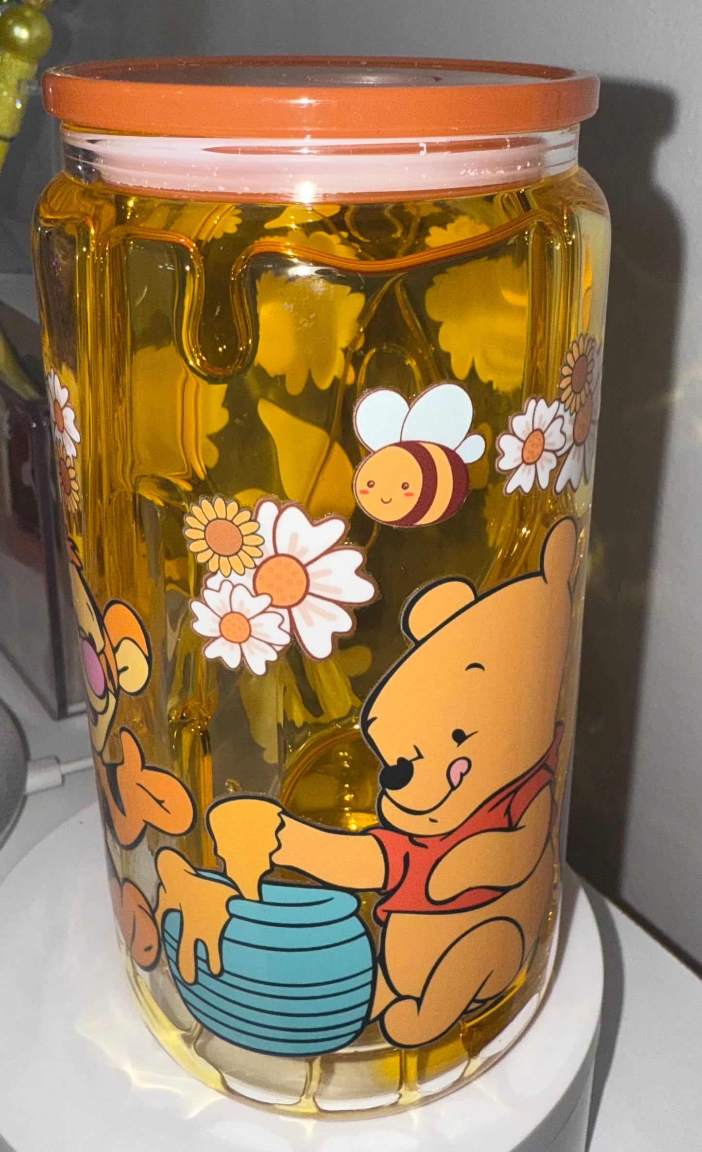 Honey Drip Glass Tumbler