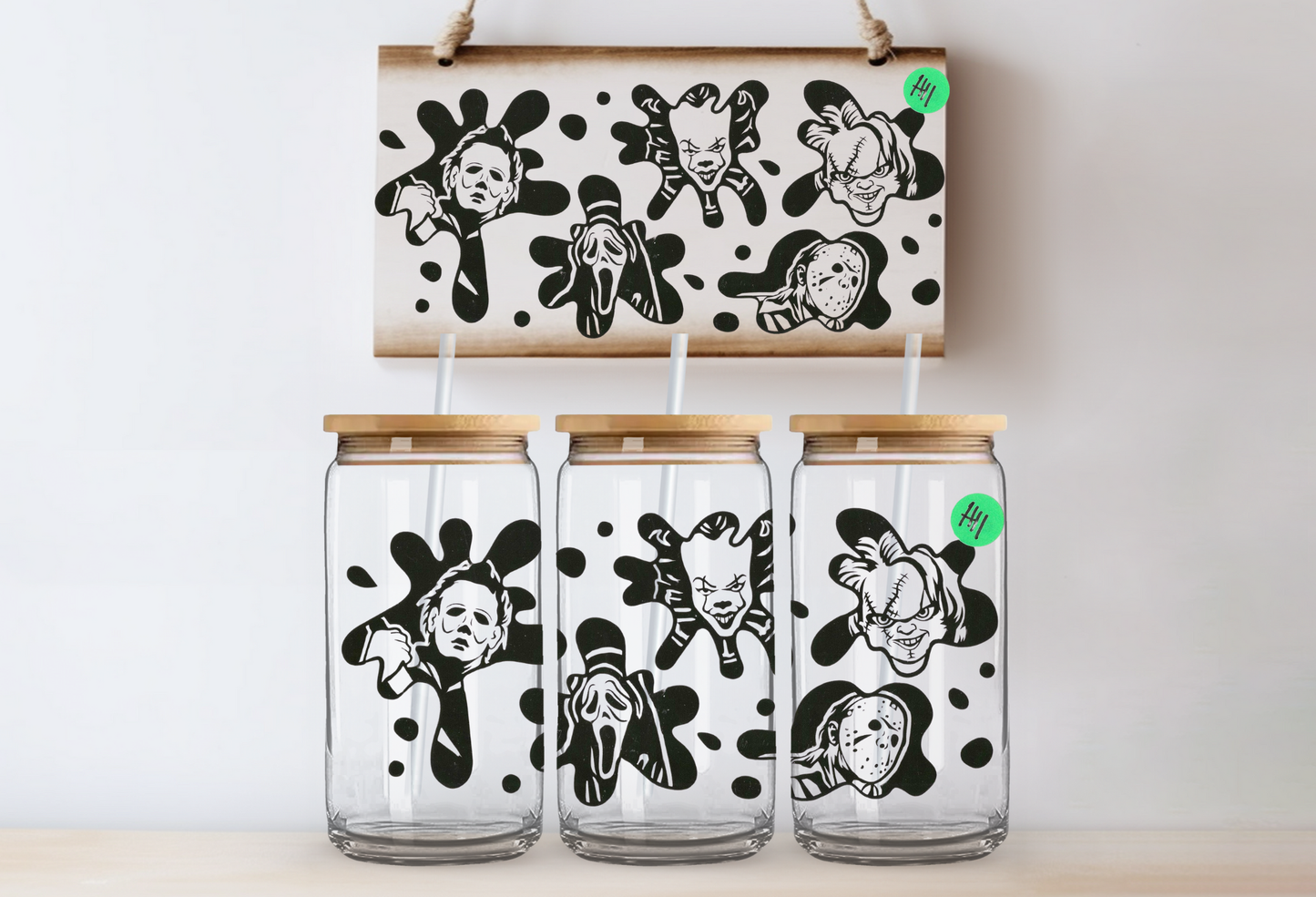 Black & White Halloween Splash