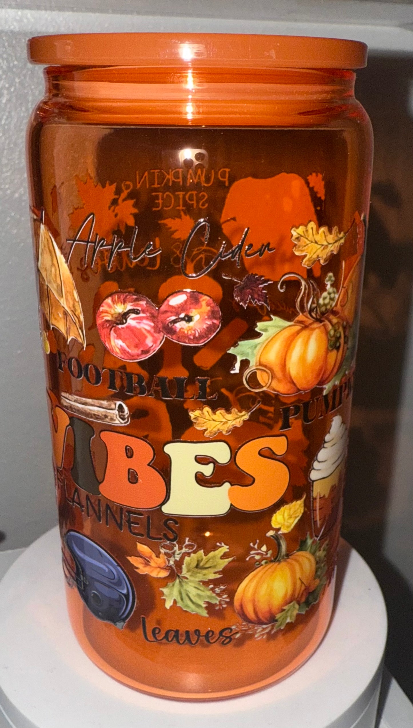 Fall Vibes Glass Tumbler