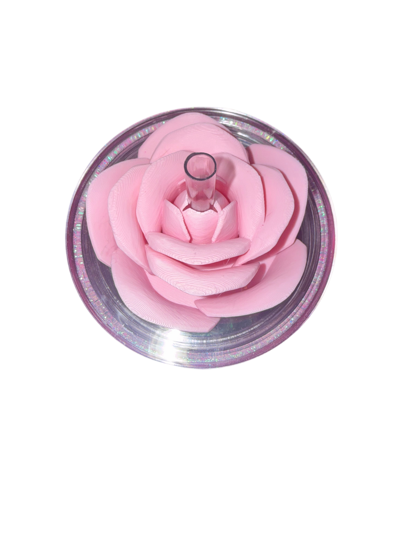 Pink Rose 3D Lid Topper (24oz only)