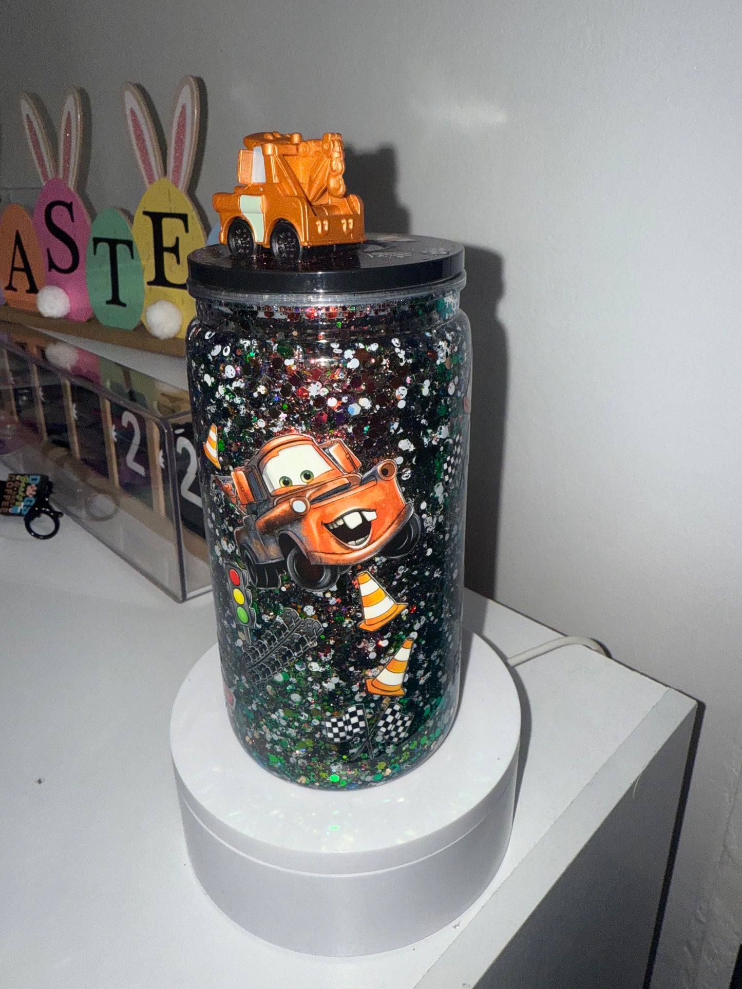 Tow Truck Snow Globe Tumbler