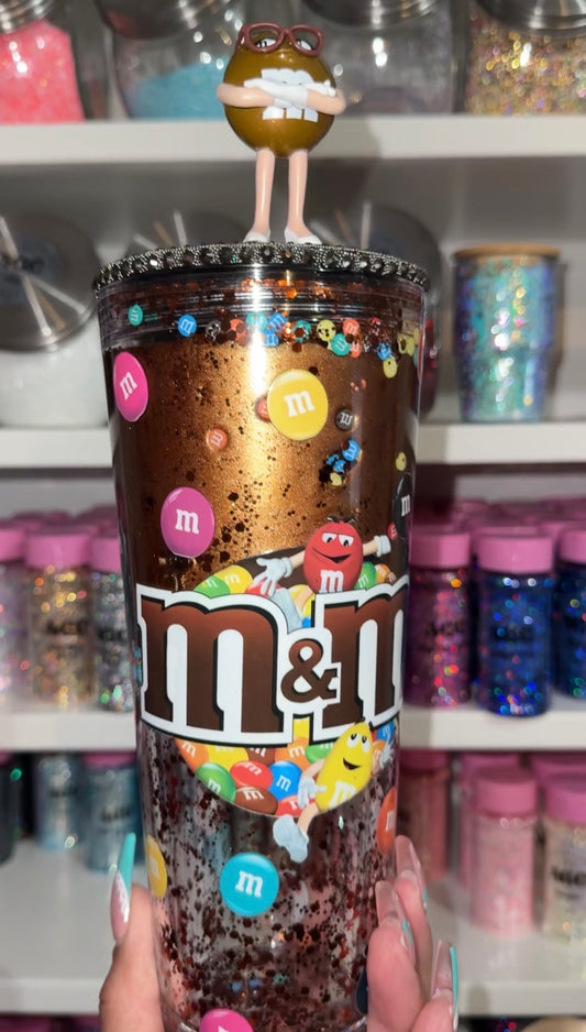 M&M Chocolate Snow Globe