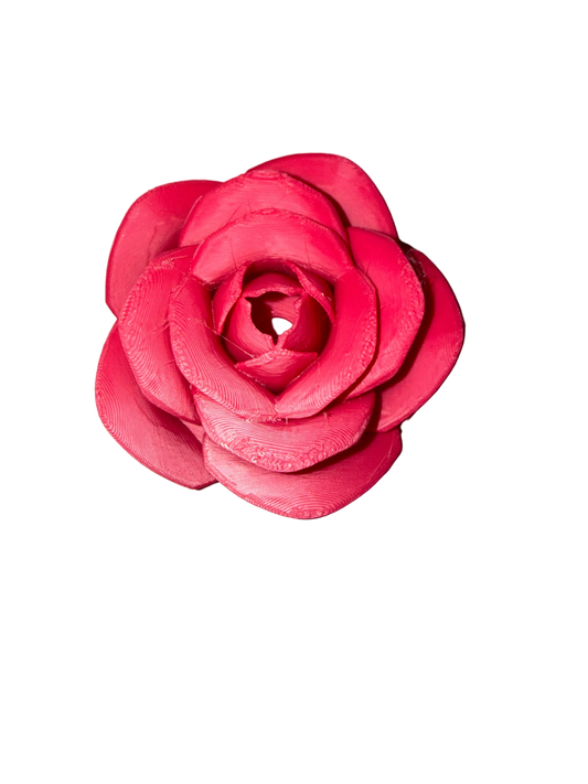 Hot Pink Rose 3D Lid Topper (24oz only)