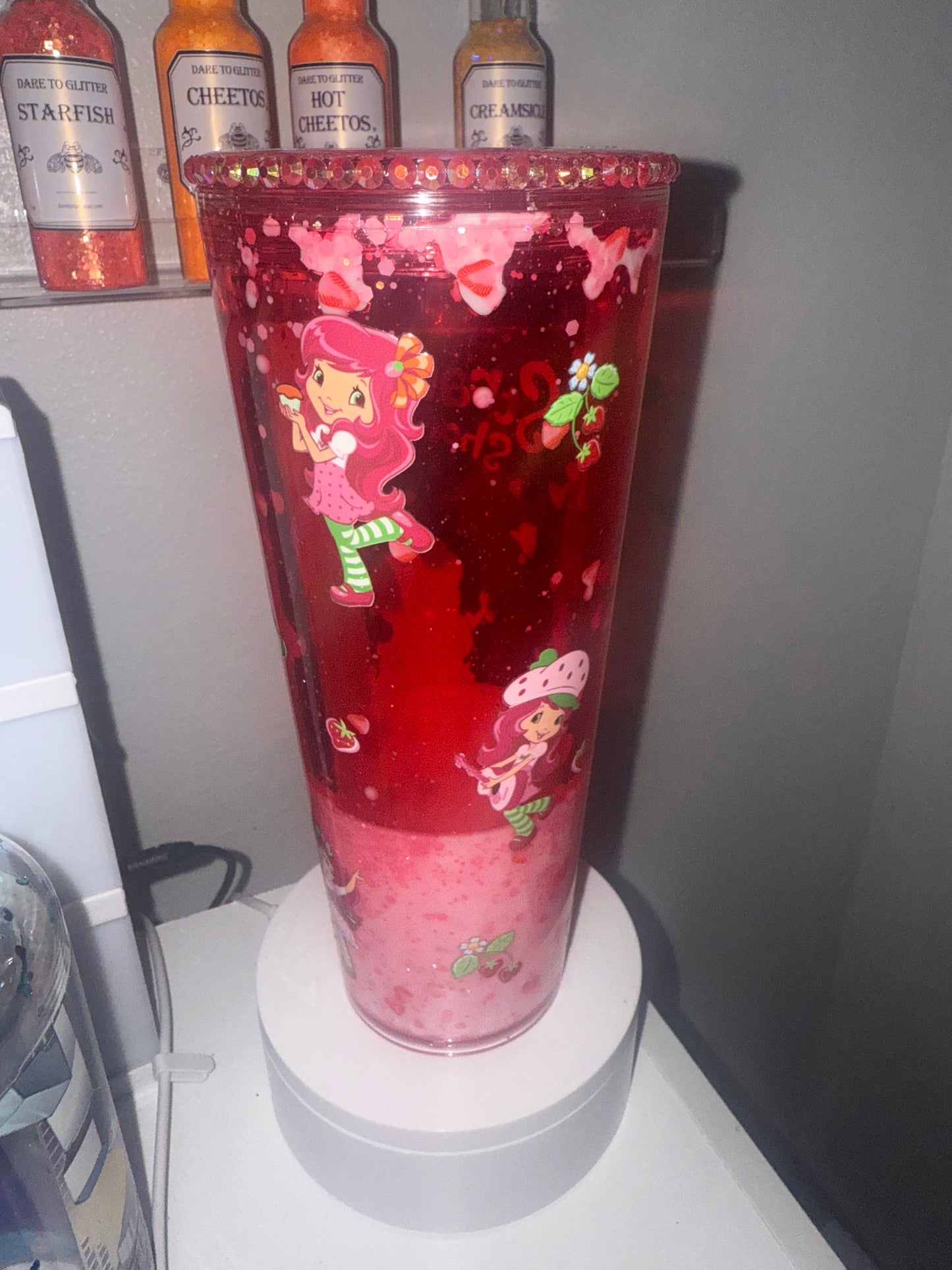 Strawberry Dual Lava Drip Tumbler
