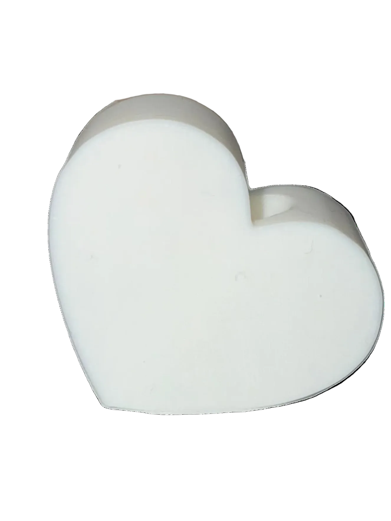 White Heart 3D Straw Topper