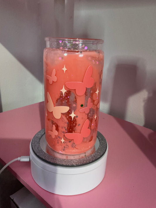Butterfly lava drip Snow Globe
