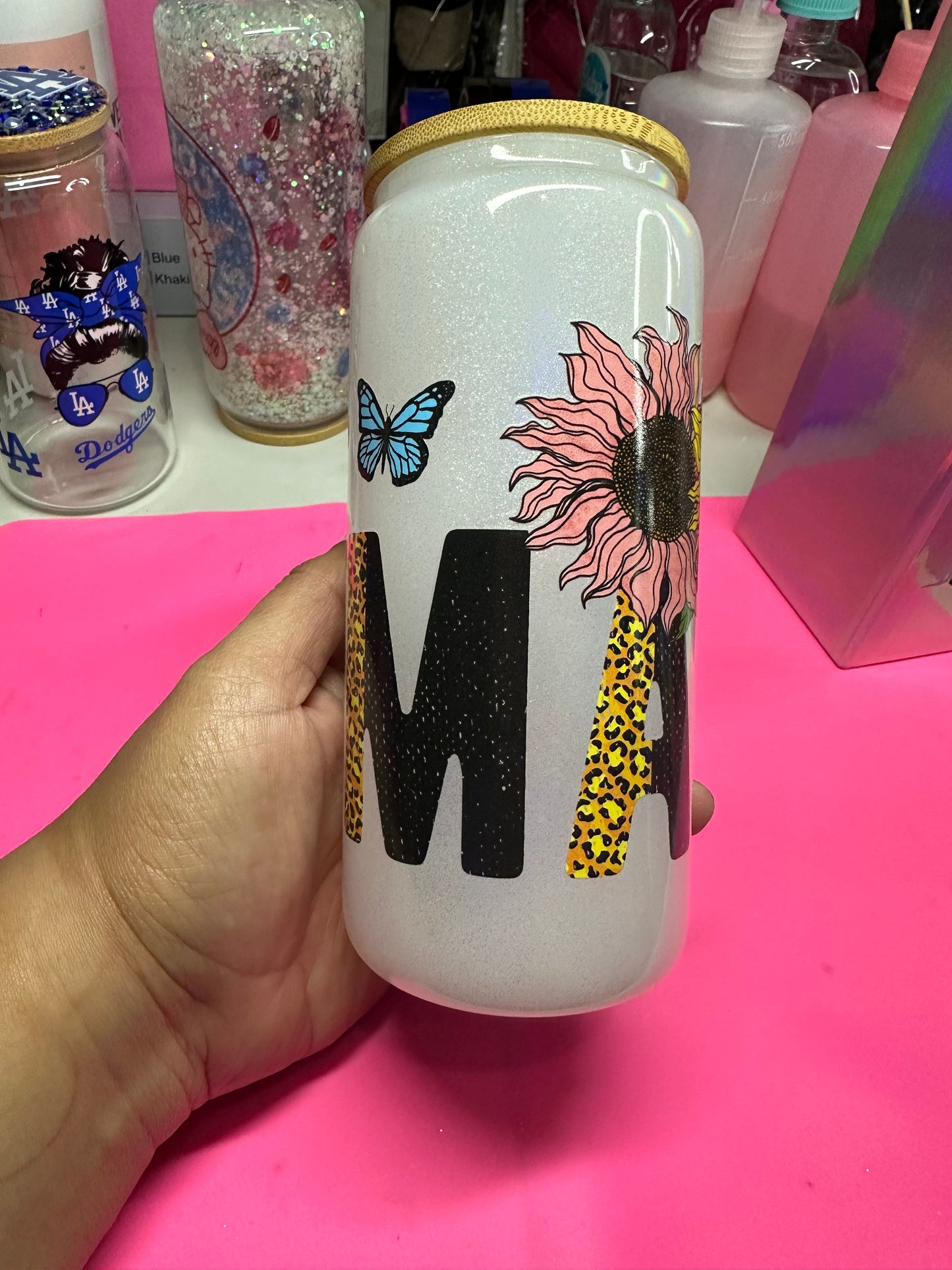 MAMA Shimmer Glass Tumbler