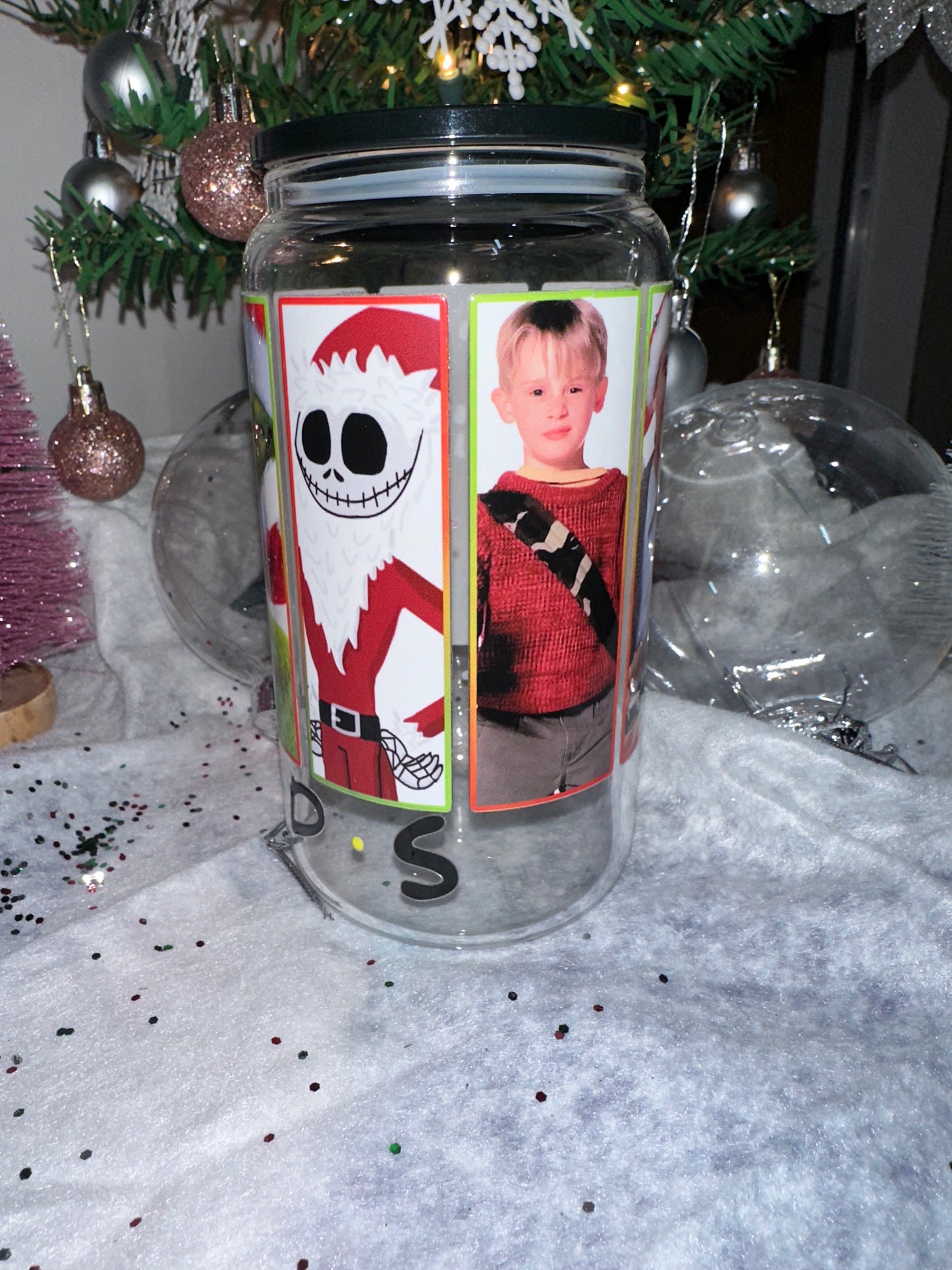 Christmas Movie Glass Tumbler
