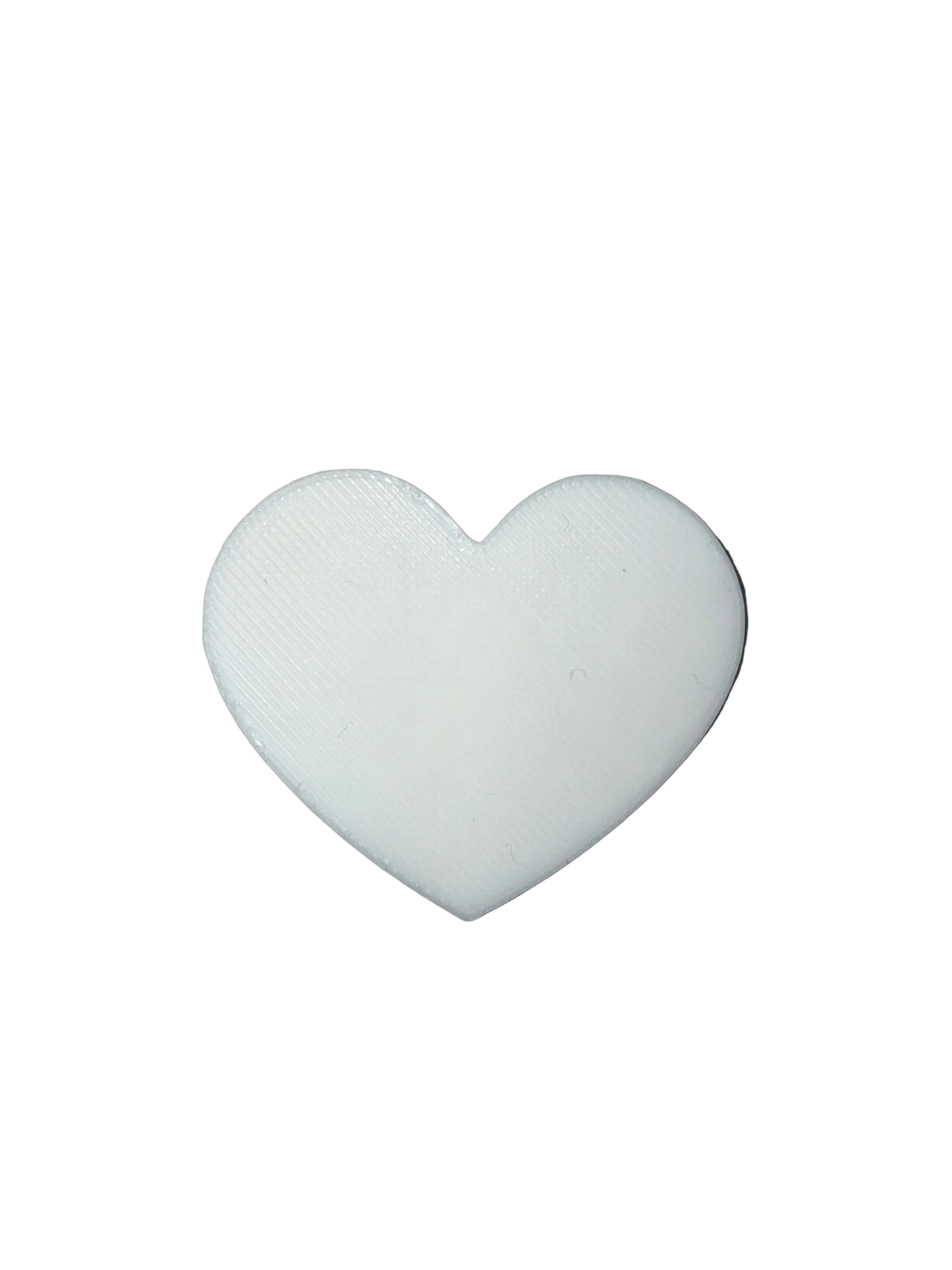 White Heart 3D Straw Topper