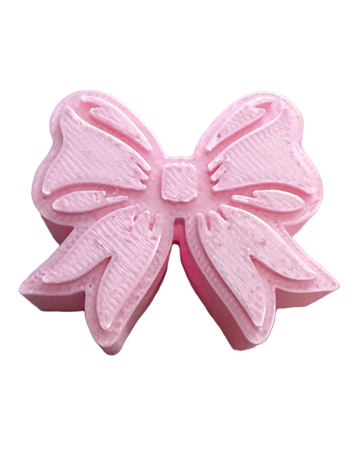 Pink Silk Bow 3D Straw Topper