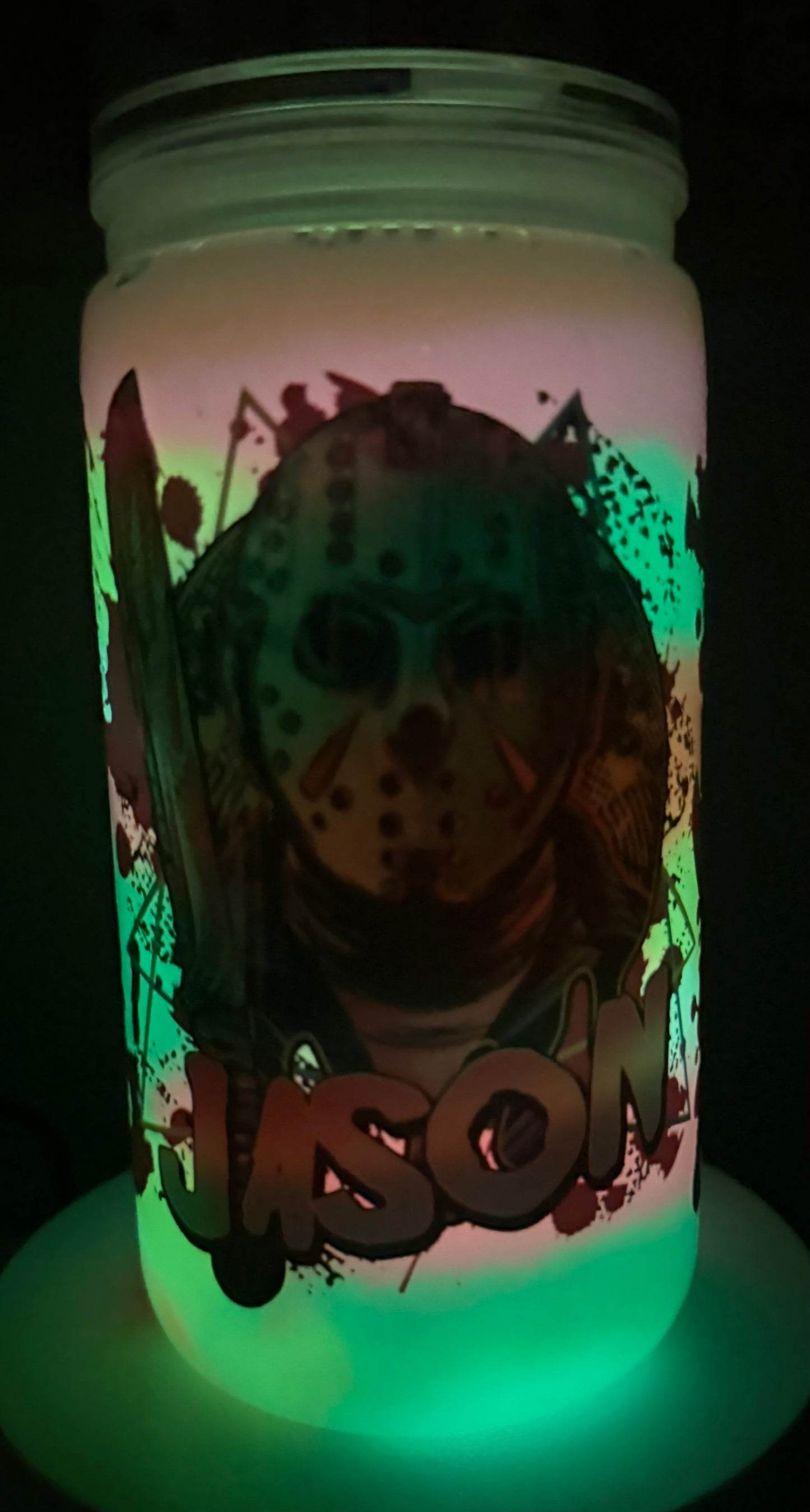 Jason glow in the dark paint snow globe