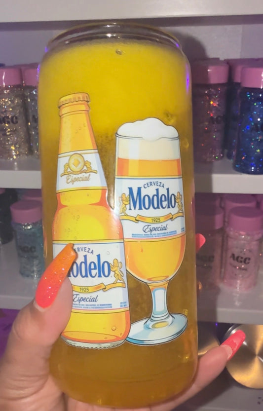 Modelo Glass Snow Globe Tumbler with Handle