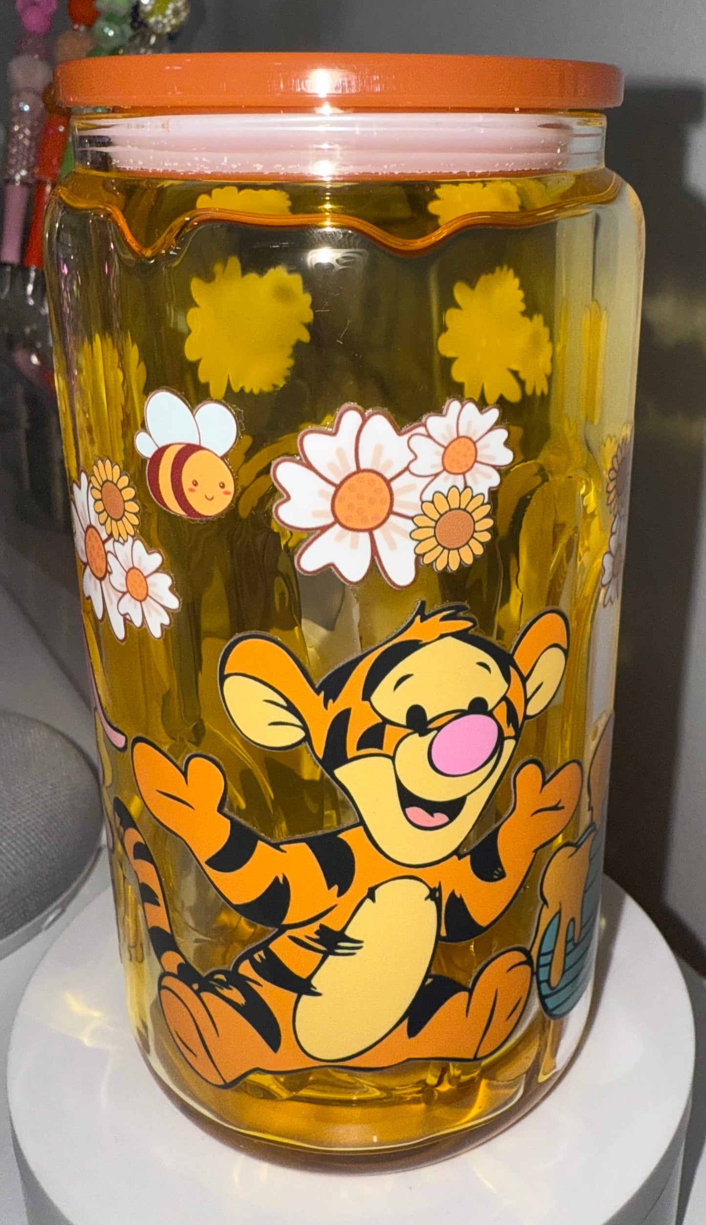 Honey Drip Glass Tumbler