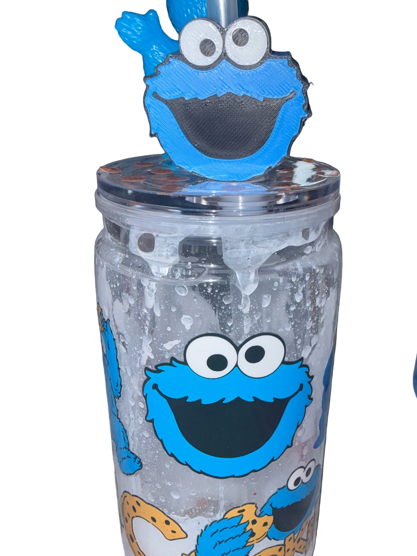 Cookie Monster 3D Straw Topper