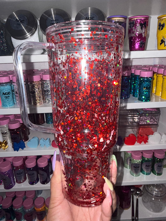 Clear on Clear Snow Globe Tumbler