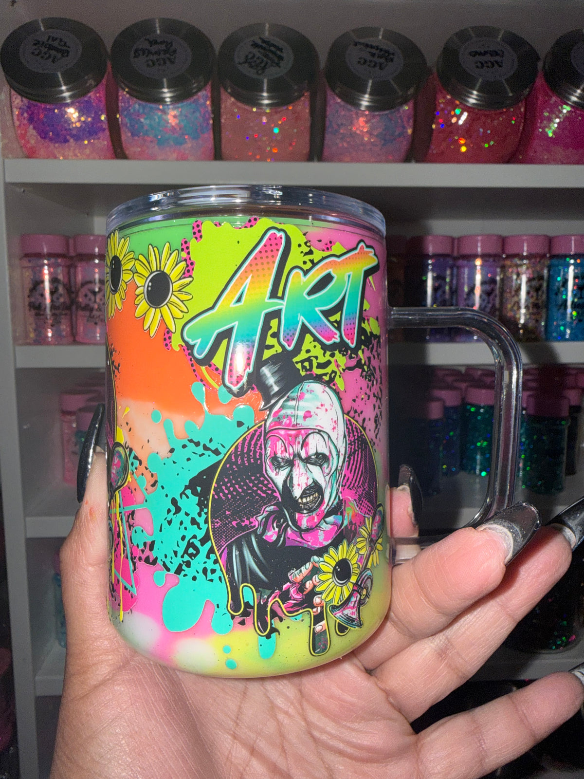 Terrifier Glow in the Dark Mug Snow Globe Tumbler