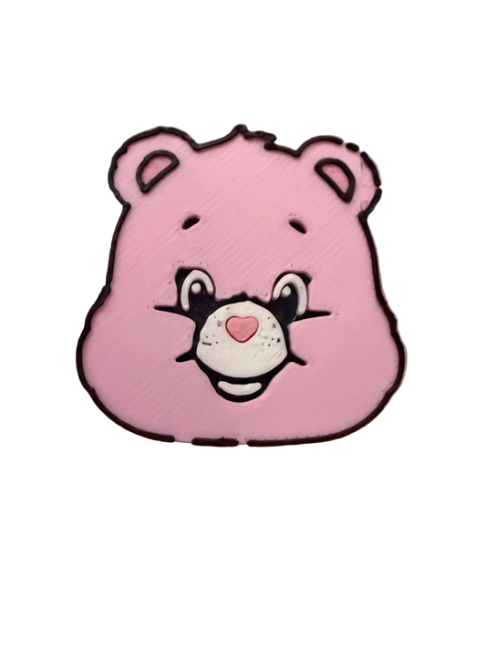 Light Pink Care Bear 3D Straw Topper