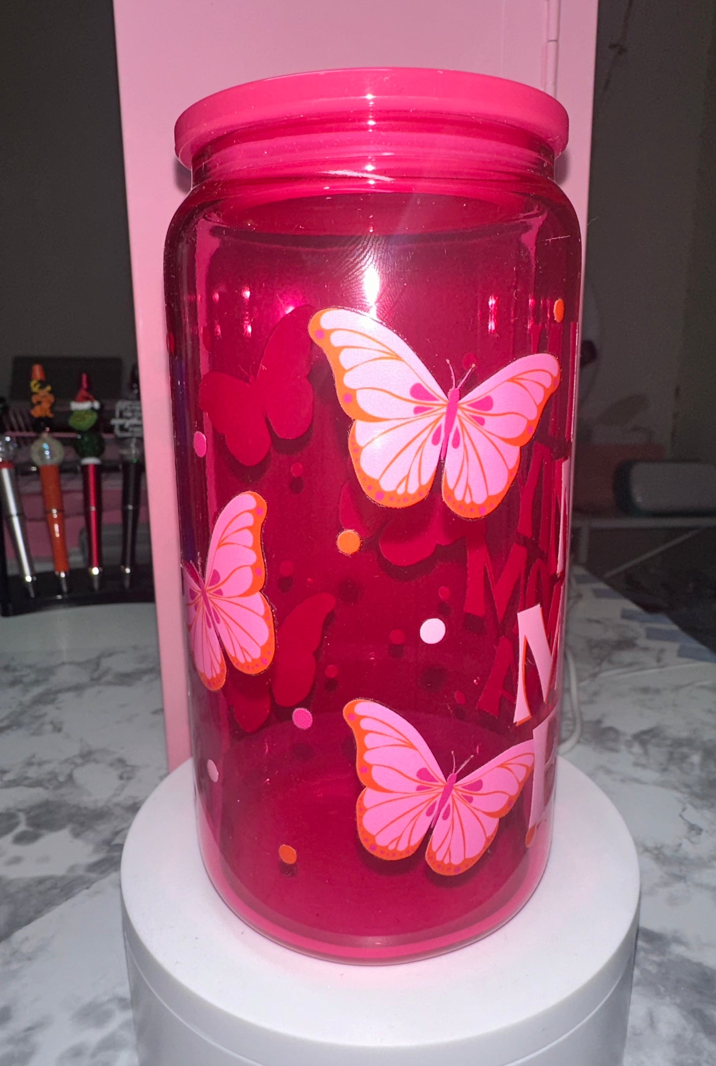 In My Mom Era Glass Tumbler