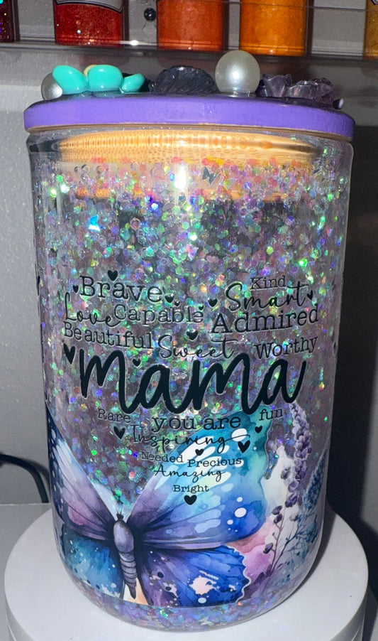 Mama/Butterflies Mug Snow Globe
