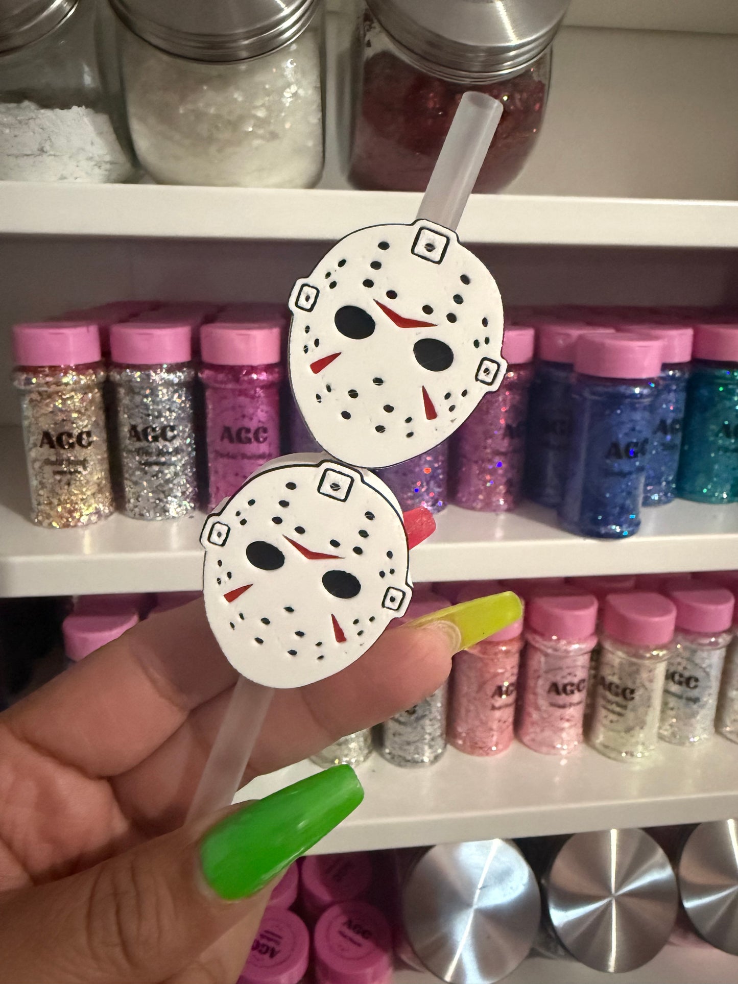 Jason 3D Straw Topper