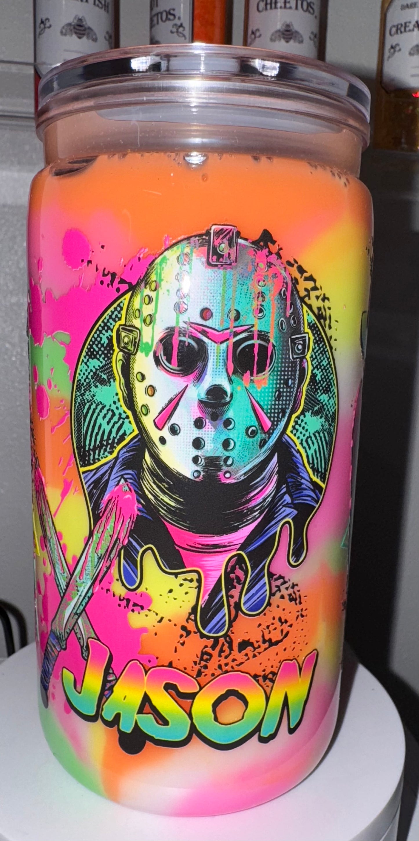 Jason glow in the dark paint snow globe