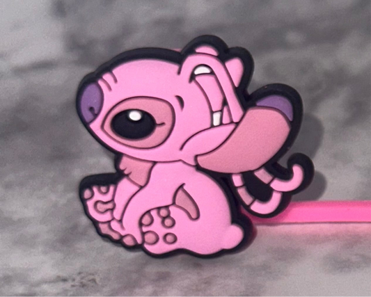 Pink Alien Straw Topper