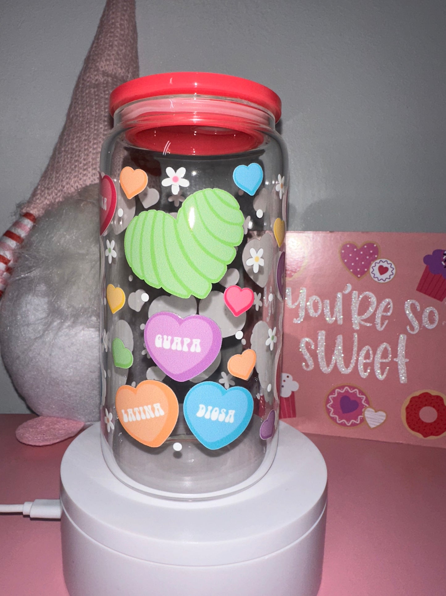 Valentine Conchas Glass Tumbler