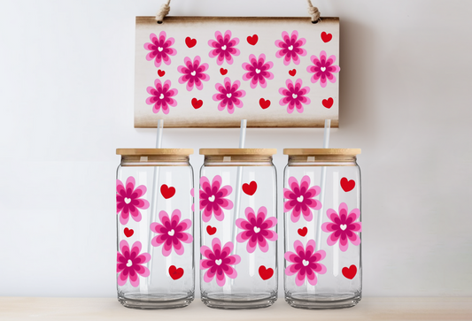 Magenta Flowers & hearts