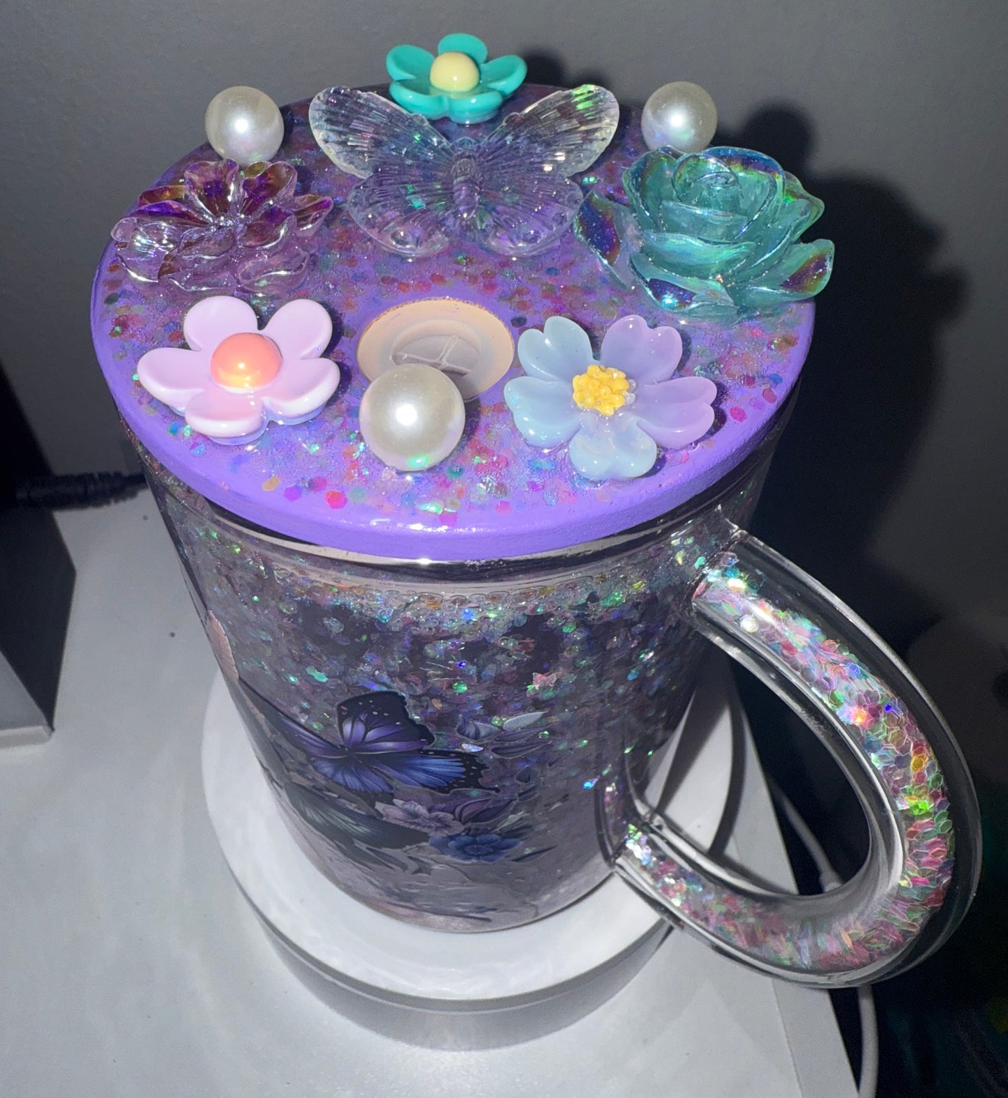 Mama/Butterflies Mug Snow Globe