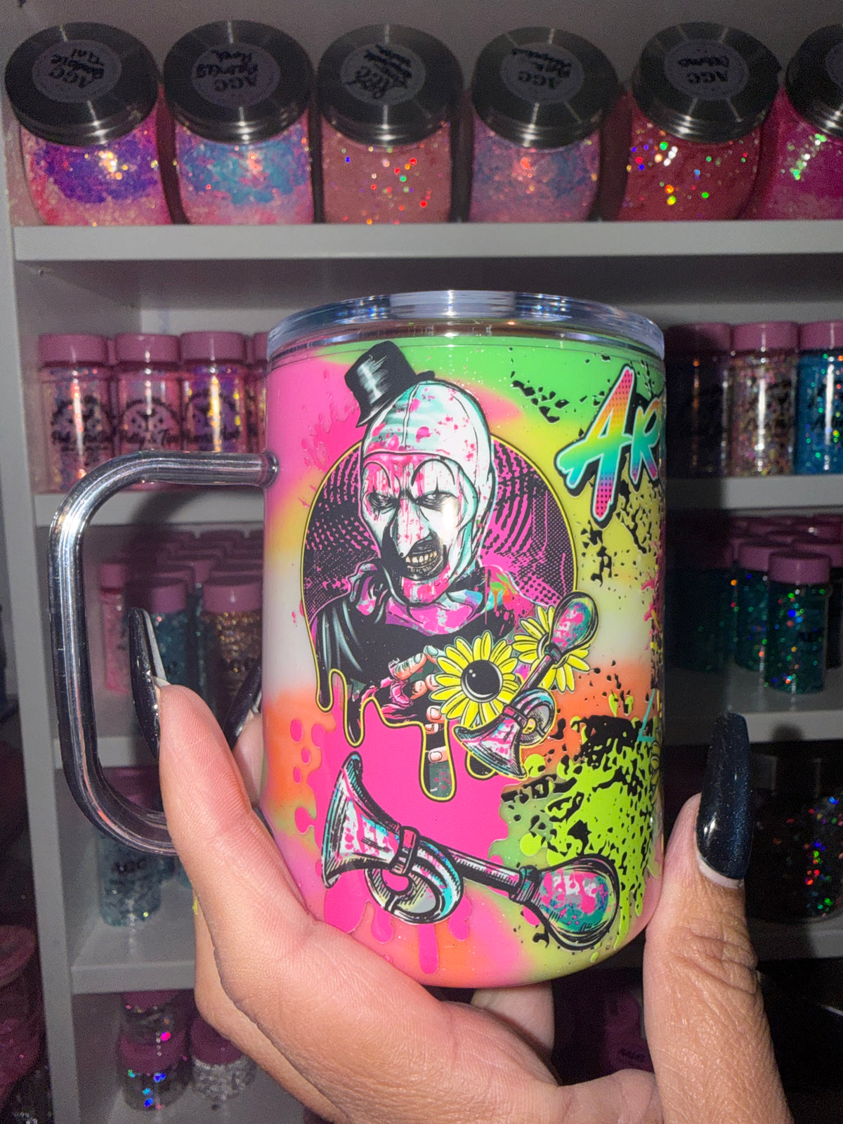 Terrifier Glow in the Dark Mug Snow Globe Tumbler