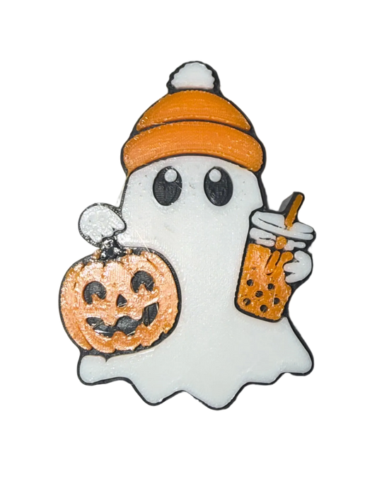 Beanie Ghostie 3D Straw Topper