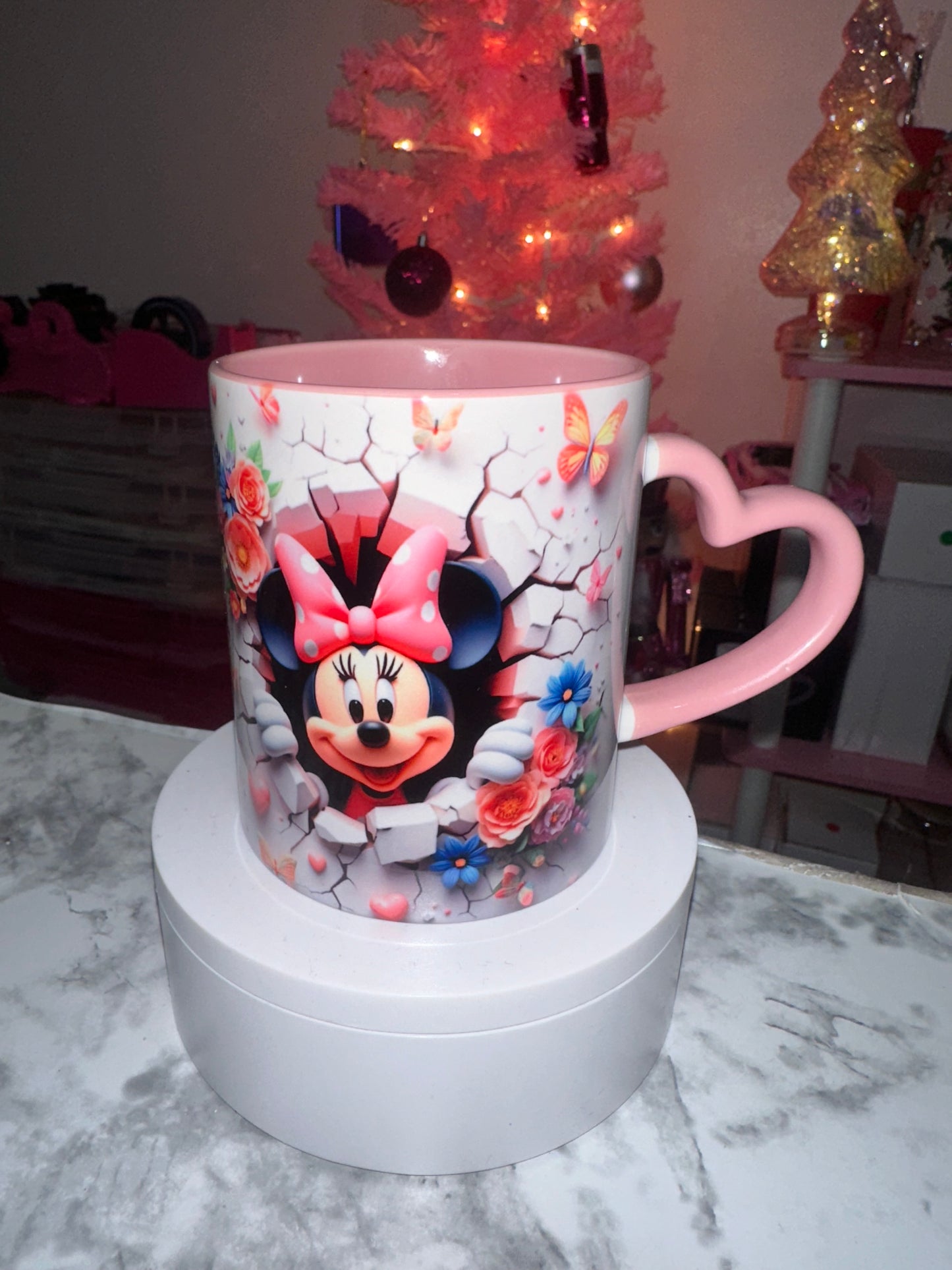 Pink Mouse Heart Mug