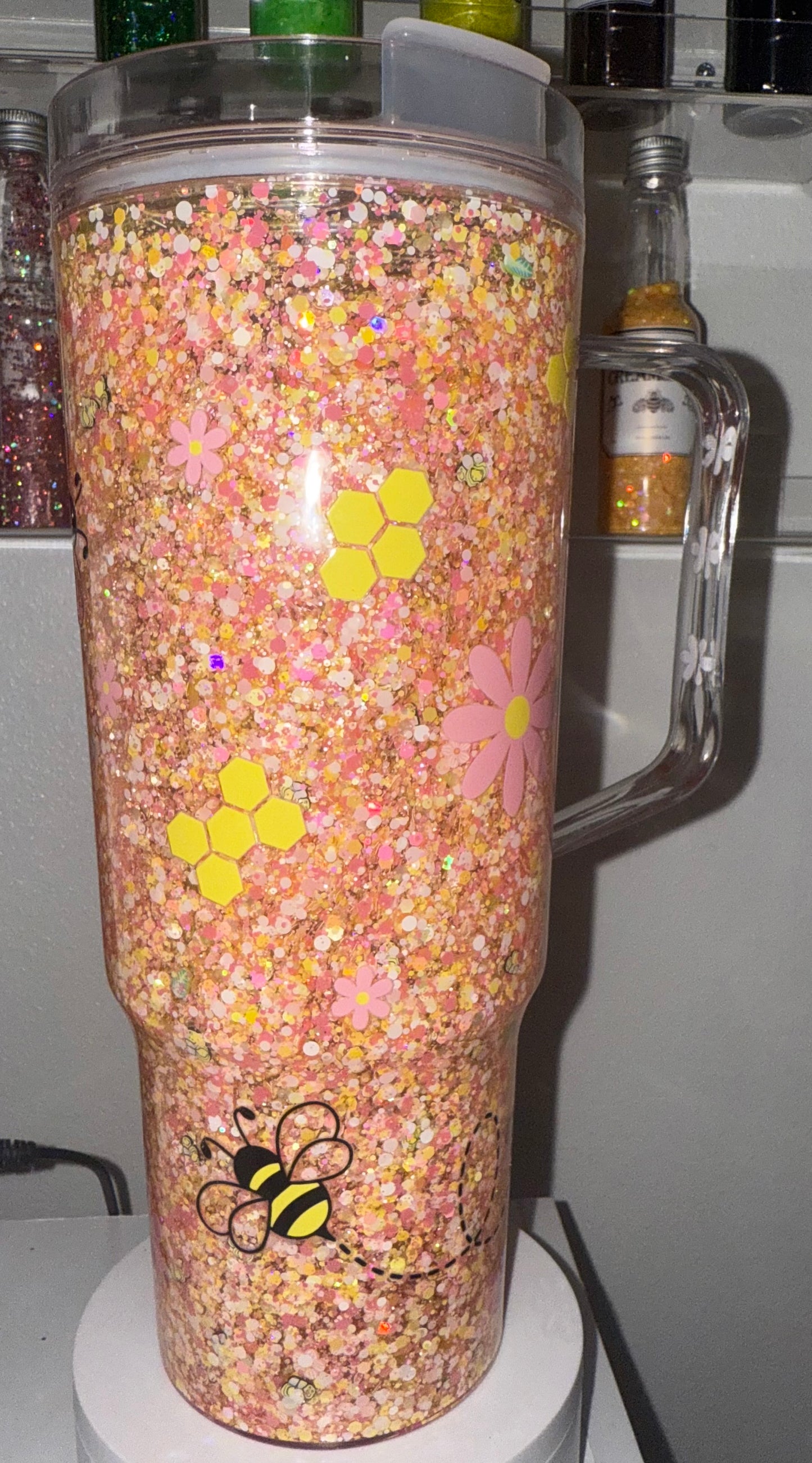 Honey Bee Glitter Tumbler