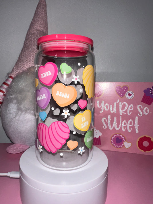 Valentine Conchas Glass Tumbler