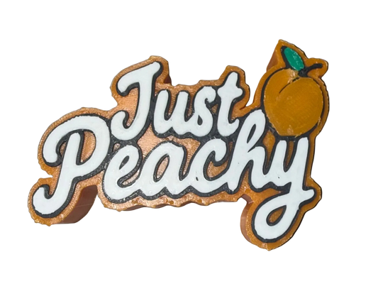 Just Peachy 3D Straw Topper