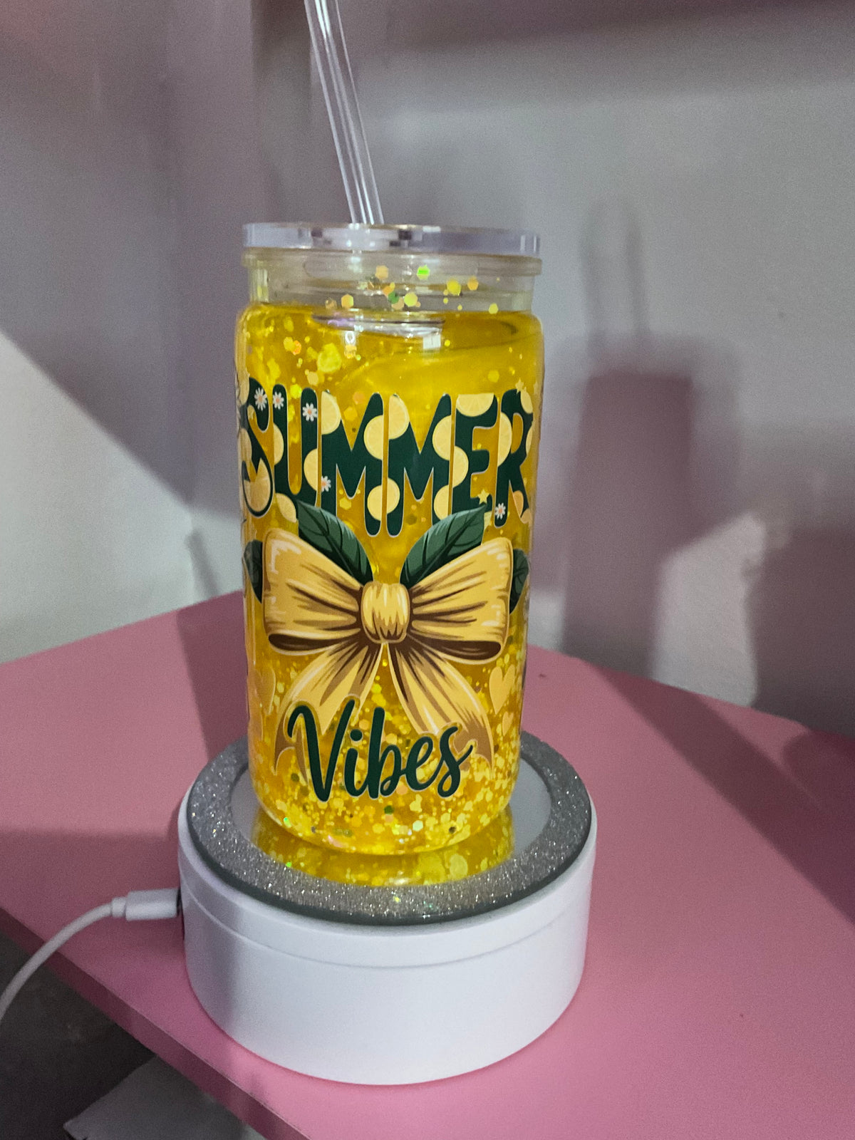 Lemon Lava Drip Snow Globe