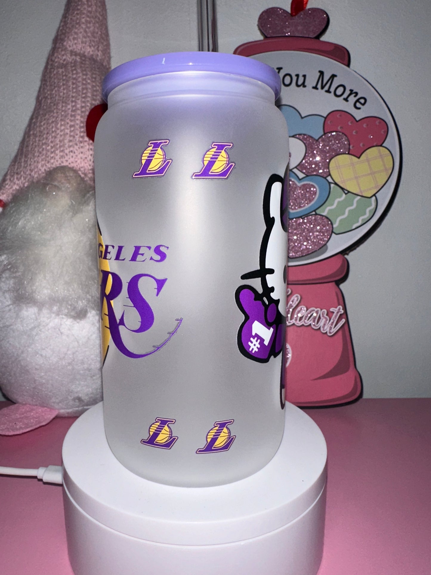 HK Basketball Frosted Glass Tumbler