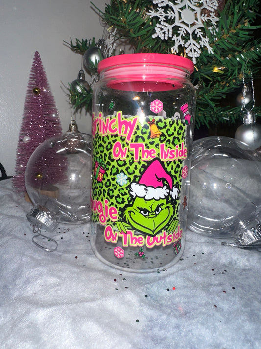 Green Man Glass Tumbler